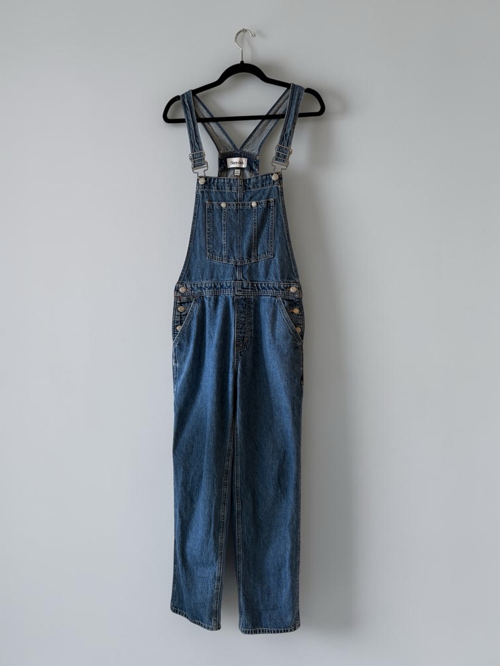 Sunday Best Overheard Denim Overalls Size XS Utility Workwear Streetwear Casual - Picture 6 of 11